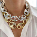 The Lumère Dual Tone Statement Necklace