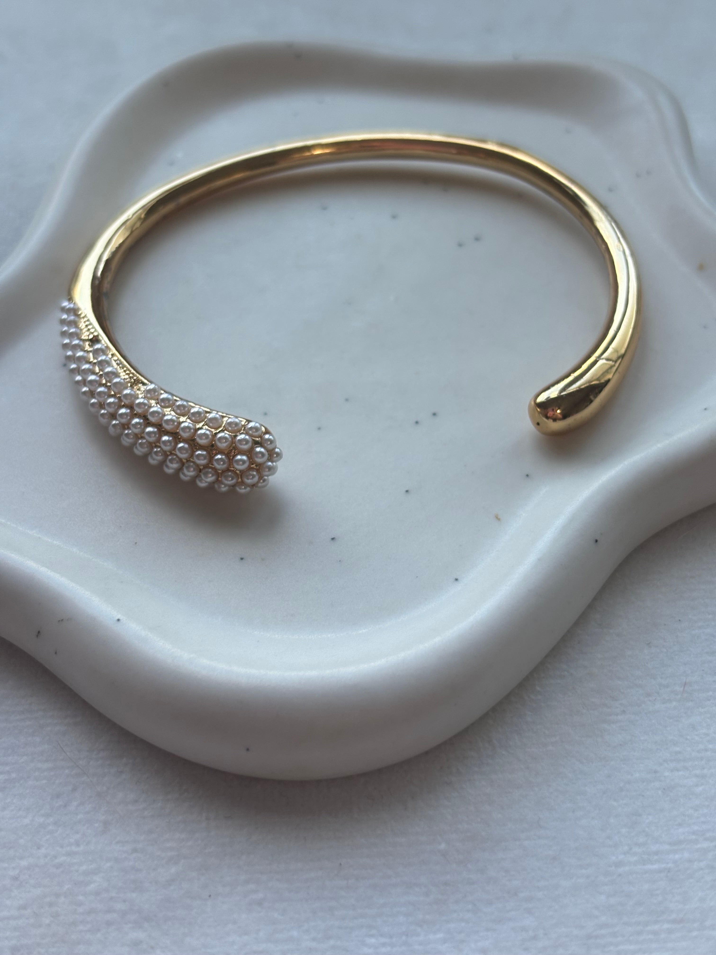 Pearls & Gold Cuff
